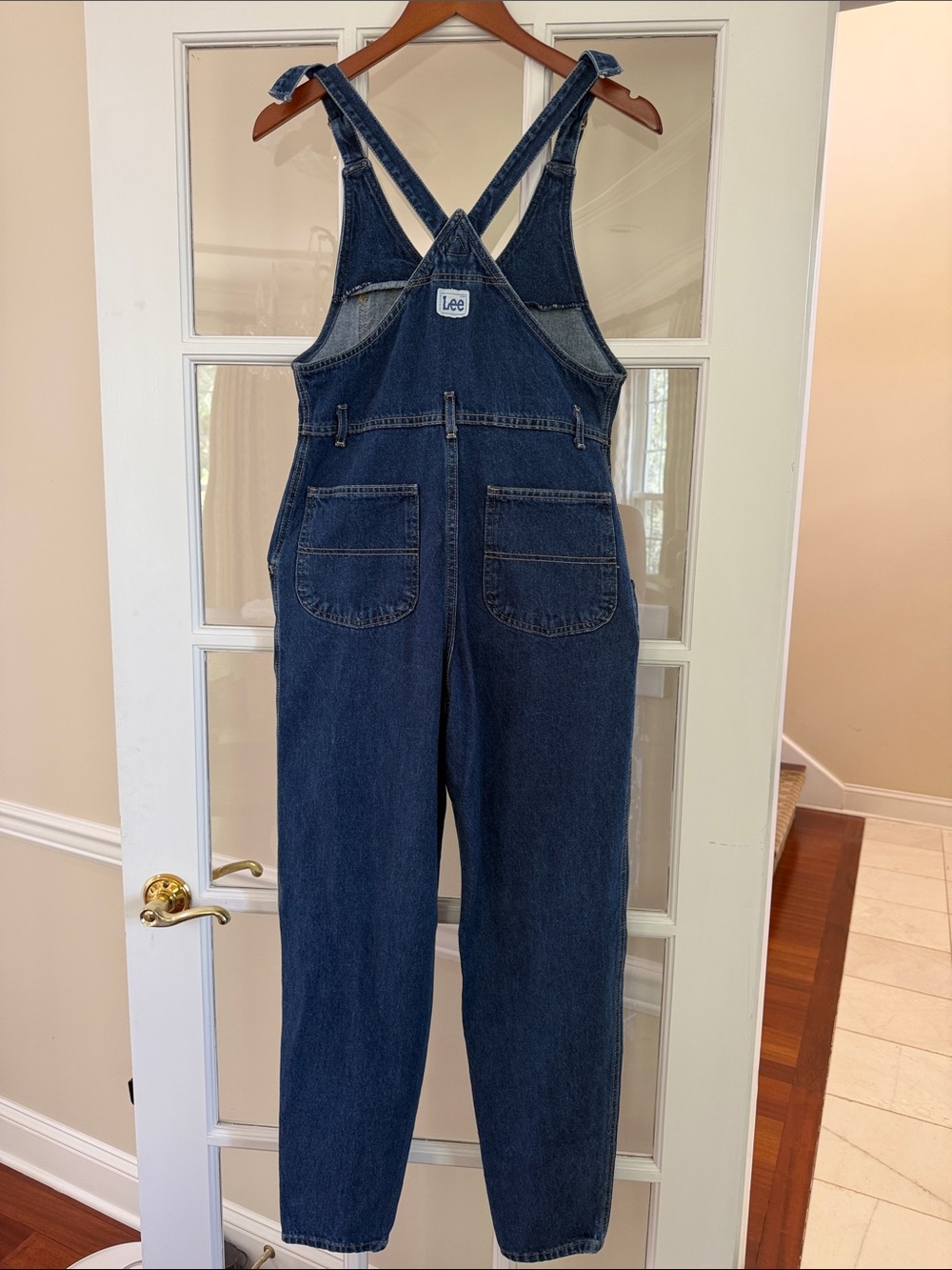 Rare Vintage Lee Denim Overalls Jumpsuit Button Front Medium Wash Indigo 80s 90s - Picture 7 of 14